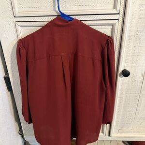 New York & Company Deep Red Blouse